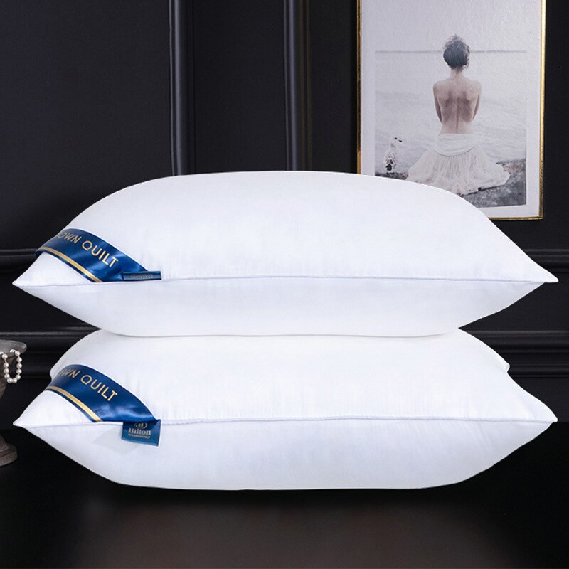 Hotel Collectie Bed Kussens Slaapkamer Beddengoed Down Mid-Hoge Kussen Kern Voor Slapen Zachte Pluizige En Ondersteunende Machine Wassen: WHITE / Low pillow 1pc