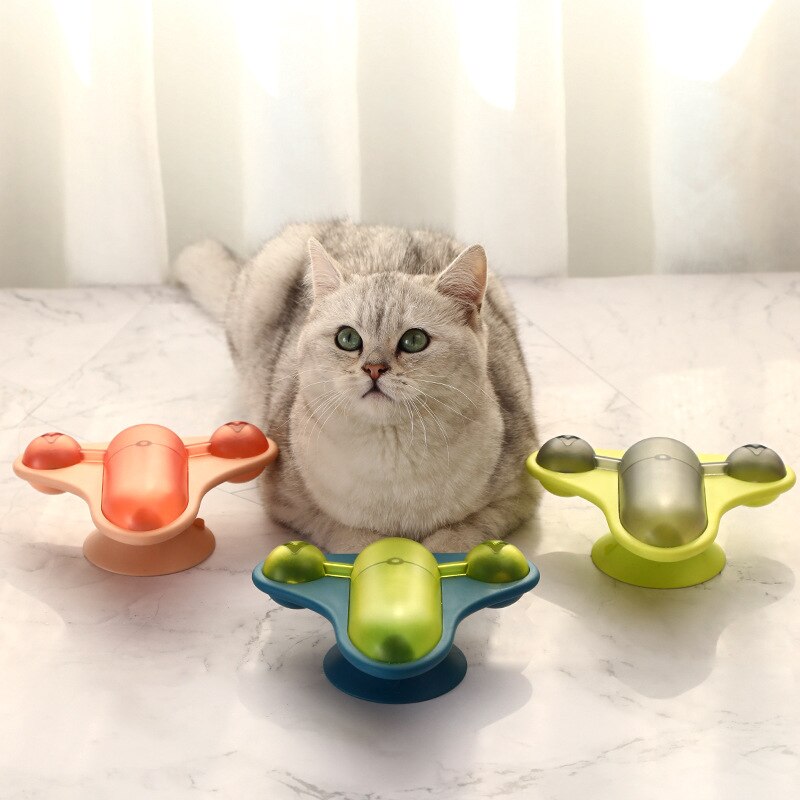 rotierend Flugzeug Katzen Spielzeug niedlich klein Flugzeug entlasten Langeweile komisch Katze Spielzeug mit Glocke Sicherheit Material Katze Nahrungssuche Spielzeuge Fütterung