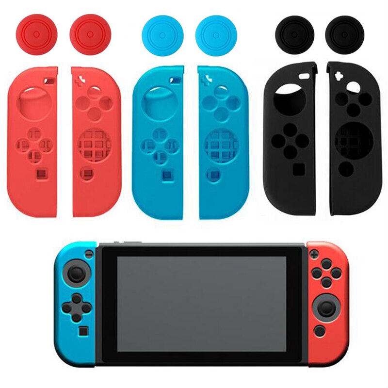 Gomma di silicone Della Pelle Della Copertura di Caso per Nintend Interruttore Gioia con la gioia-con controllore per Nintendoswitch NX NS Joycon presa di protezione