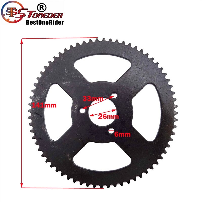 STONEDER Hinteres Kettenrad 35mm T8F 64 Zähne - Für 47cc 49cc Pocket Bike Mini Moto