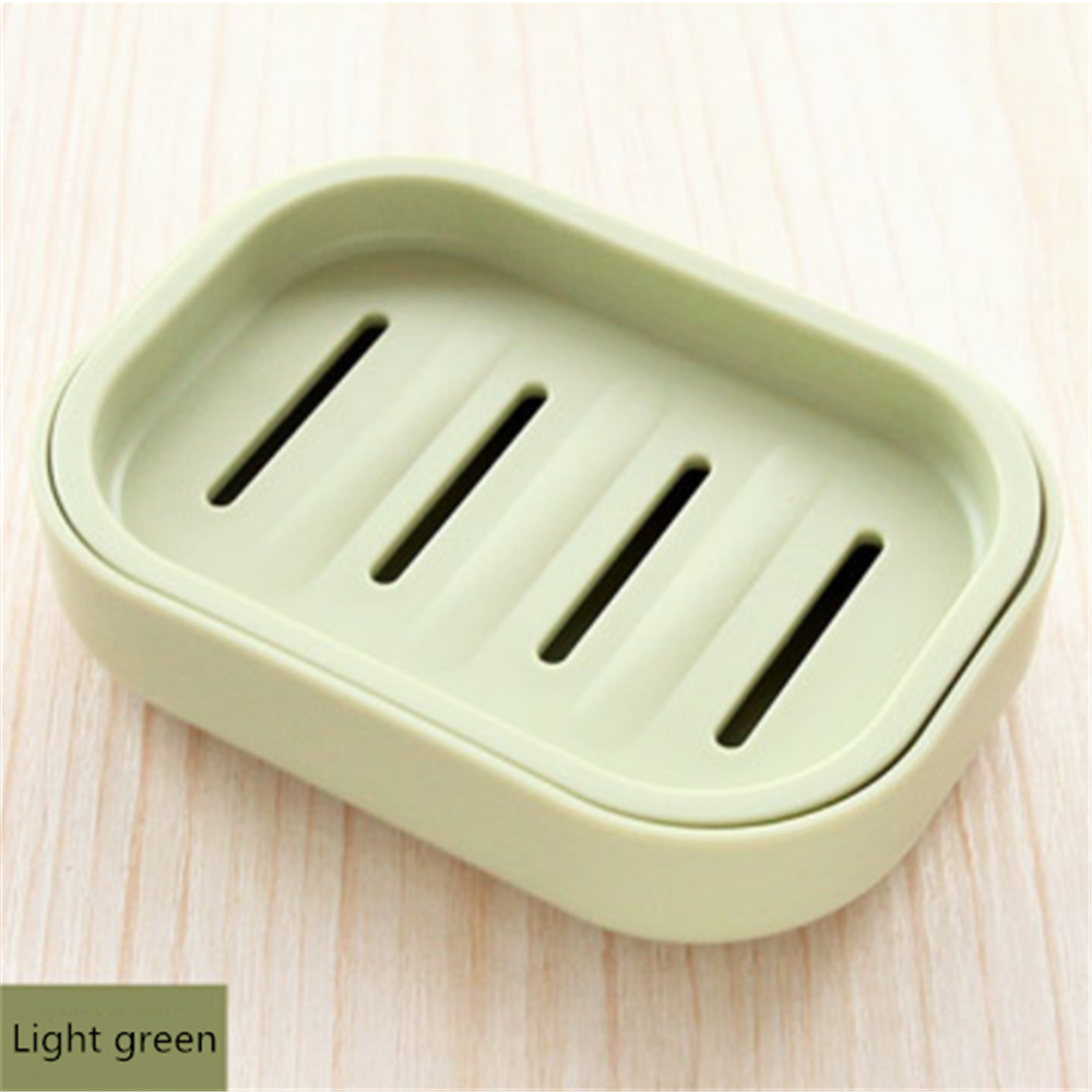 Neue Bad Schüssel Platte Fall Hause Dusche Reise Wandern Halter Container Seife Box Kunststoff Seife Box Dispenser Seife Rack: Licht Grün
