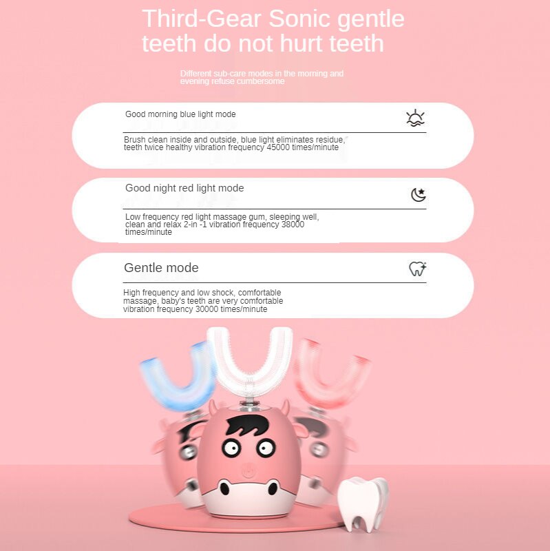 Smart 360 Degrees Automatic Sonic Electric Toothbrush U Type Charging Tooth Whitening Children's Tooth Brush XaoMi Home Child