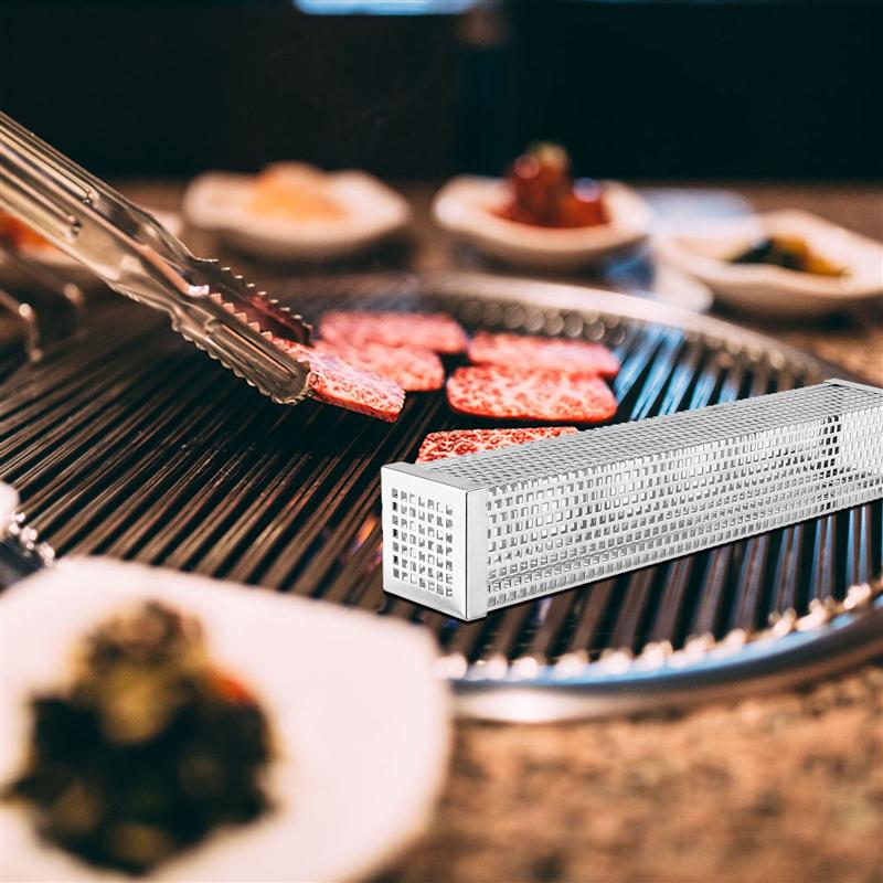 1 Pc Square 12 Inch Durable Stainless Steel Mesh Tube Smoker Tube For Grill Gas