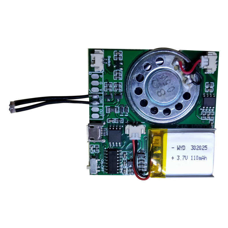 Módulo de grabación de voz de sonido Musical 48s con batería de litio recargable de 4,2 V para tarjeta de felicitación DIY, Chip de llamada de sonido, herramienta Musical: Button control