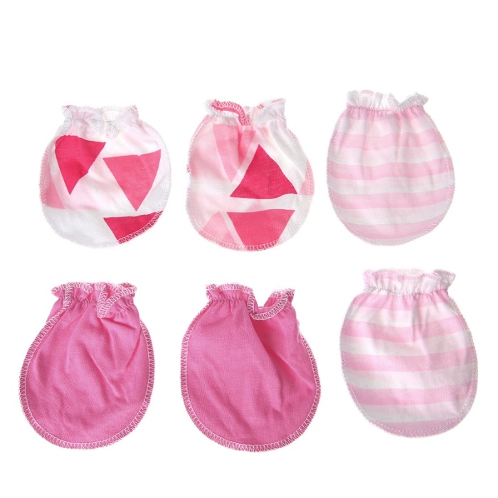 3Paare Baby Anti Kratzen Handschuhe Neugeborenen Handschuhe Schutz Gesicht Baumwolle Baby Fäustlinge Handschuh Baby Kleinkind Weiche: 3