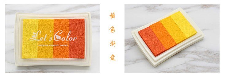 Gradient colors big ink pad Stamp planner scrapbooking silicone stamp inkpad diy diary greeting card making supplies: 1