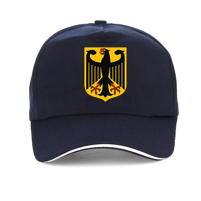 Wappen von Deutschland Baseball Kappe Neue Neutrale Baumwolle draussen Deutsche Flagge Patriot Hütte Abzeichen Männer frauen hüte knochen: Marineblau