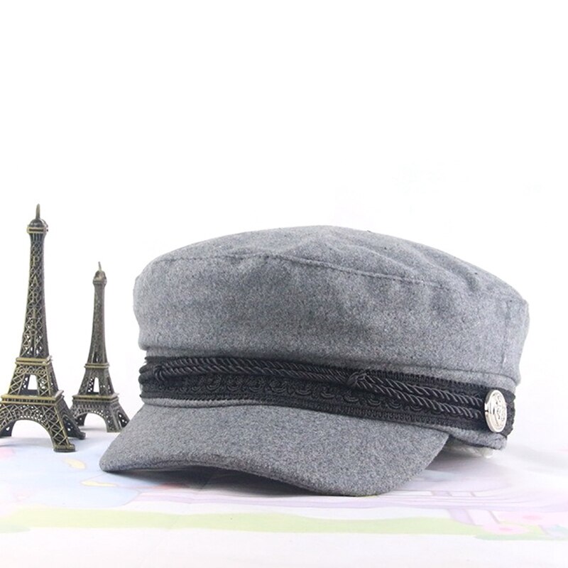 Sombrero octogonal de algodón con botones y bisagras para hombre y mujer, gorra plana de Golf, calentador de cabeza, ropa deportiva, versión coreana