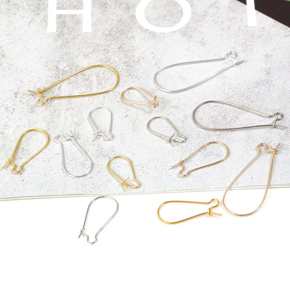100 pz/lotto 9x1 8mm/11x2 5mm/16x38 millimetri di Bronzo/Oro/Argento Placcato orecchino ganci Dell&#39;orecchino Fili Dell&#39;orecchio di Risultati Dei Monili di DIY Che Fanno