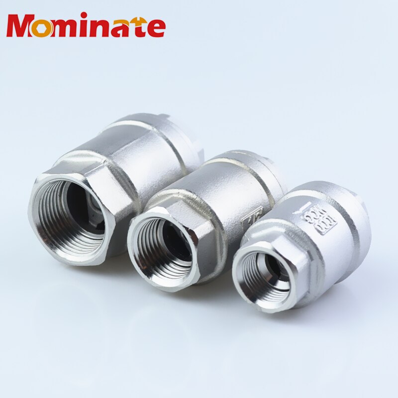 Bspt 1/4 "3/8" 1/2 "3/4" 1 "1-1/4" 1-1/2 "Roestvrij staal SS304 Terugslagklep 1000 Wog Draad In-Line Lente Verticale Controle Tool