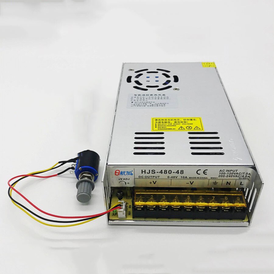 AC110V/220V to 0-48V 10A 0-480W Adjustable DC Regulated Switching Power Supply HJS-480-0-48 Transformer Power Unit: Version 2