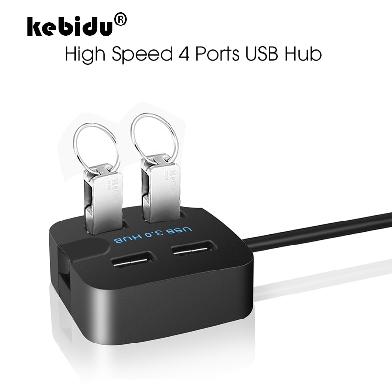 USB 2.0 USB3.0 Hub High Speed 4 Port Usb Hub USB Splitter Adapter Voeding voor Mac Notebook Laptop Desktop met Telefoon Houder