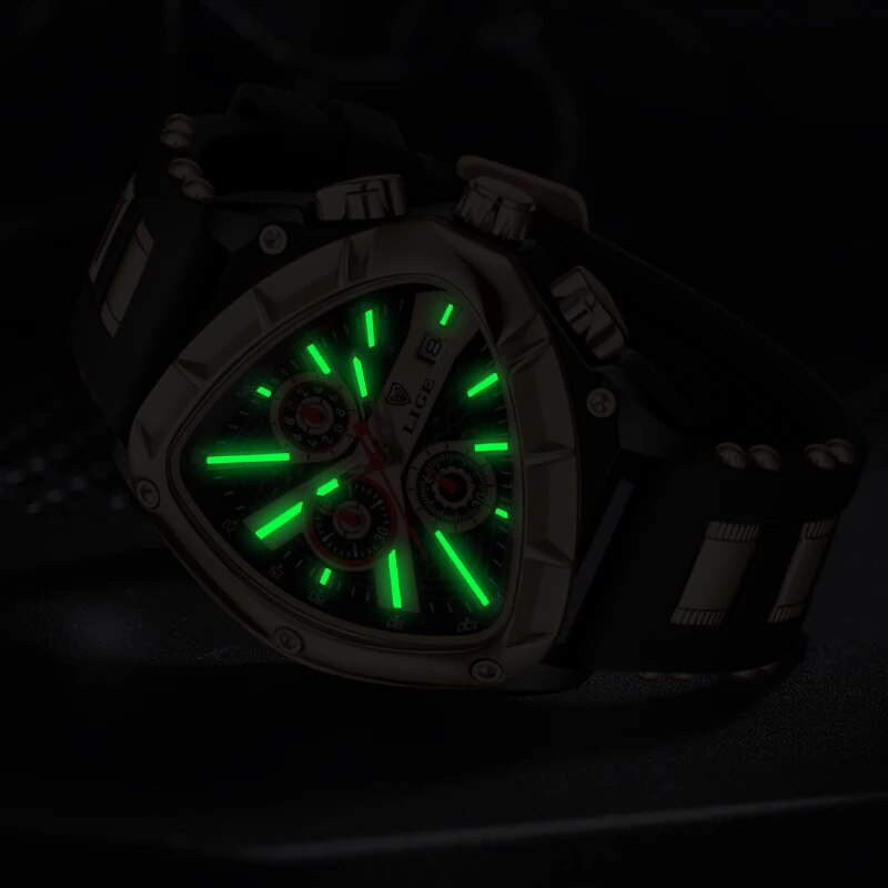 Reloj LIGE Original de lujo para hombre, relojes de pulsera deportivos impermeables de cuarzo para hombre, relojes de pulsera de negocios con esfera grande, reloj Masculino + caja