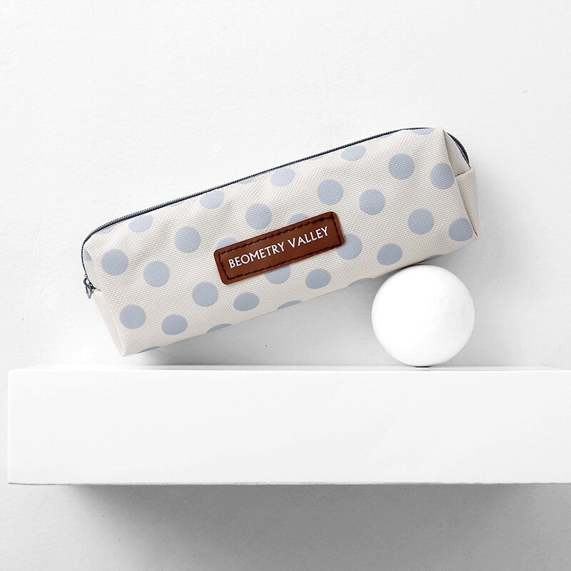Cute Kawaii Canvas Pencil Case High Capacity Pen Bags Cute Letter Pencil Bags For Girls School Supplies Korean Stationery