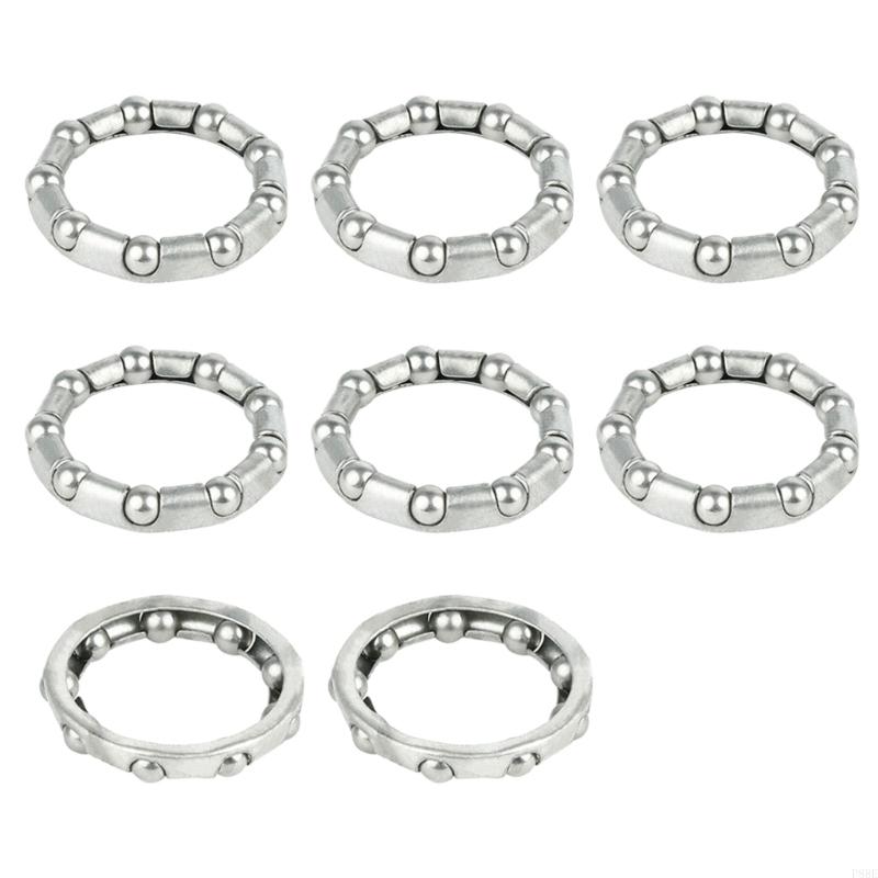 P88E 8pcs Bicicletas bicicleta Forquel Buardador soporte Bottoming Bolas acero carbono Retener los auriculares: Amarillo claro