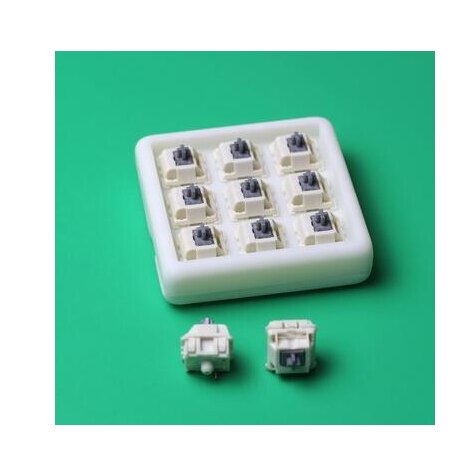 QMK / VIA – Kit de clavier Macro à 9 touches, clavier de programmation, rétro-éclairage rvb, clavier mécanique Gateron à échange à , sans keycap: vert militaire