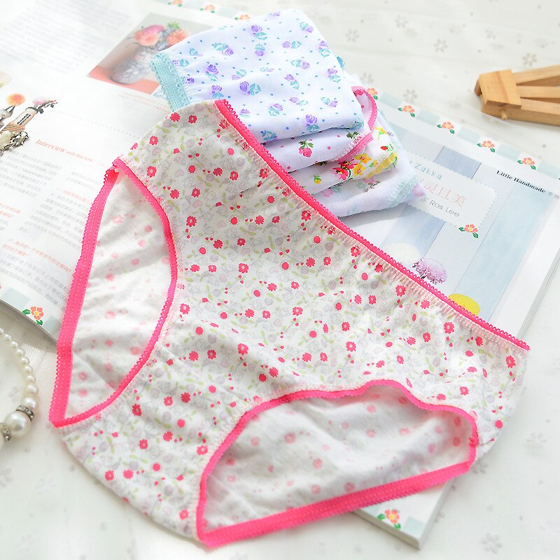 10pcs/Lot Girls Cotton Panties Briefs Children Underwear Cartoon Briefs Underpants 1-3Y