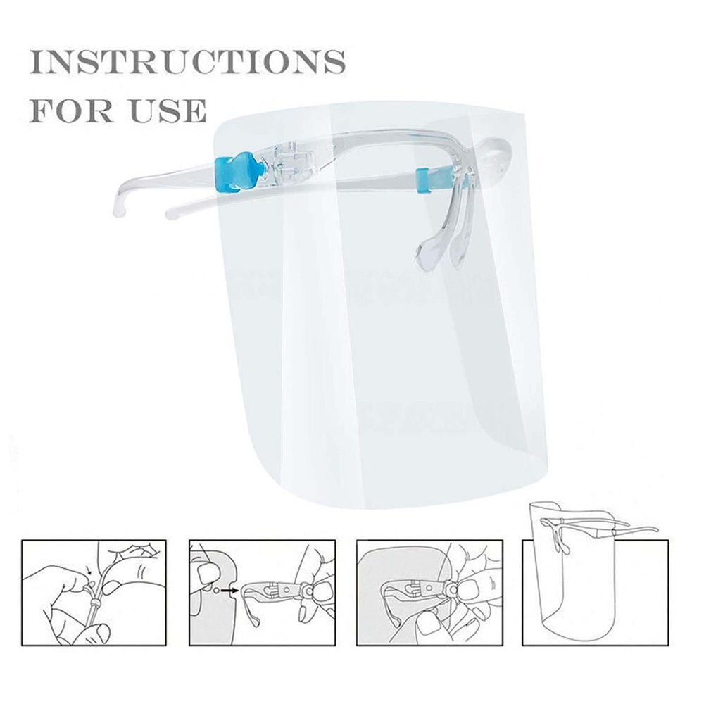 Materiaal Full Face Dubbelzijdig Beschermende Masker Mode Veiligheid Masker Verlengd Arc Anti-Fog Maskers