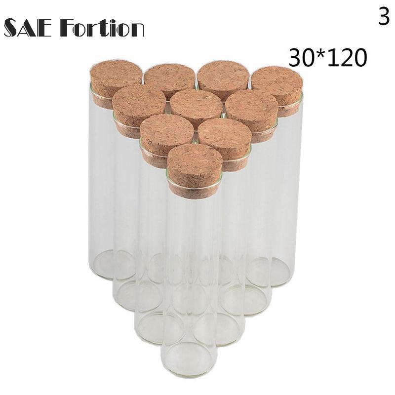 1 Pc Mini Glazen Fles Flesjes Tiny Clear Mini Glazen Flessen Met Kurken Stopper Diy Handgemaakte Wishing Fles Voor Decor MNP4941