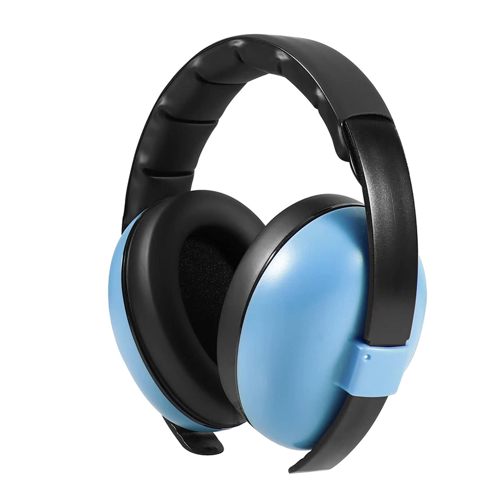 Protection auditive pour bébé, cache-oreilles passifs, casque d'écoute de sécurité, réduction du bruit, protège-oreilles pour enfants à l'autisme: Bleu clair