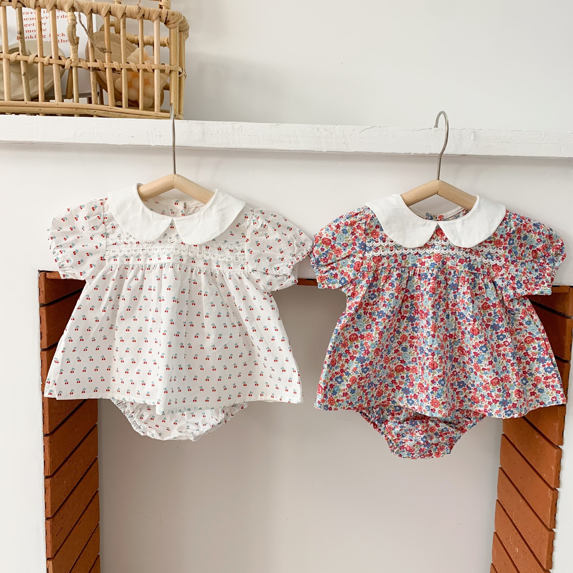 Yg marka dziecko garnitur 2021 lato koreańnarty złamane kwiat dziecko kołnierz szczyt spodenki dla dzieci dwuczęściowy garnitur dla dziewczynek