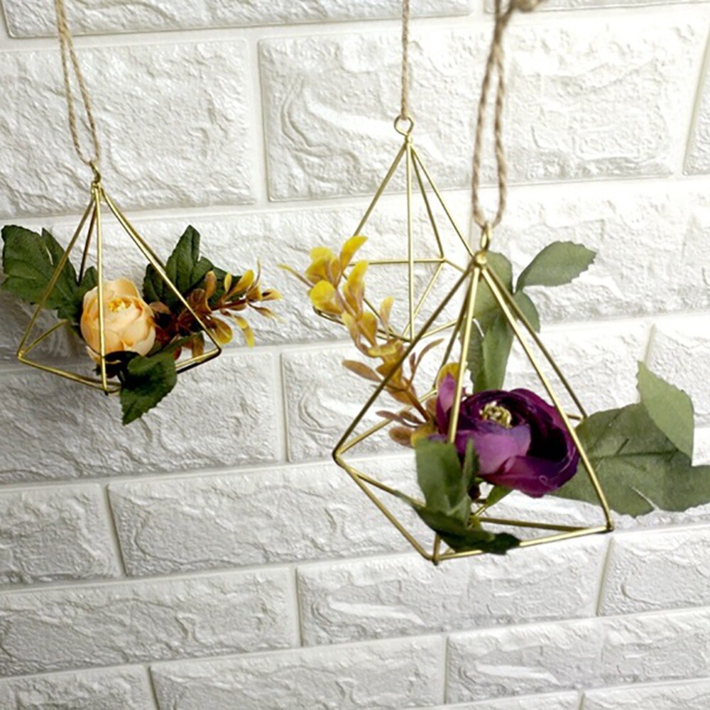 Neue Freistehende Hängen Tillandsia Luft Pflanzen Gestell Metall Geometrische Eisen Rustikalen Blume Pflanzer Topf Pflanzen Gestell Für Heimat Garten