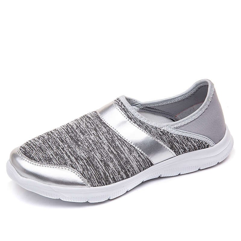 WWKK Autumn Sneakers Women Walking Breathable Mesh Shoes Woman Slip On Sport Ladies Shoes dames schoenen: Gray / 41