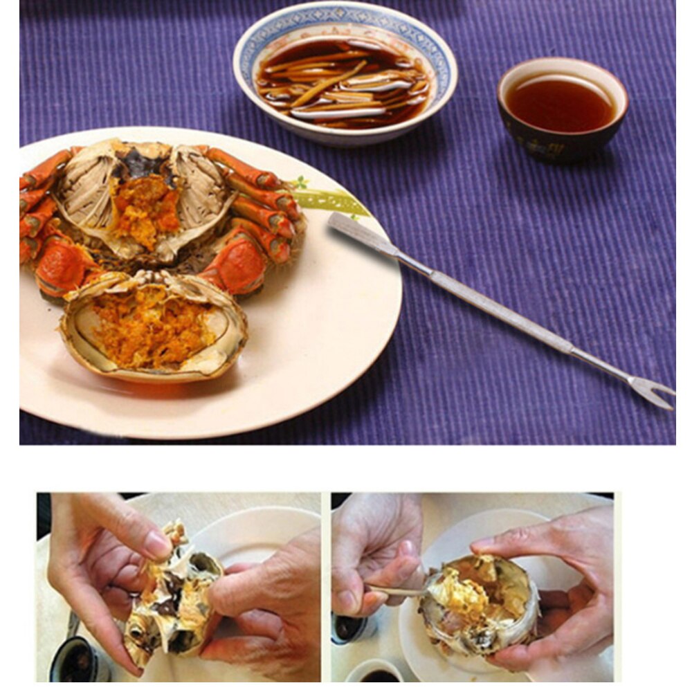 12PCS Stainless Steel Shellfish Seafood Forks Nut Picks Seafood Tools