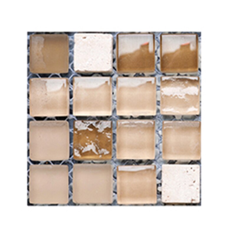 10PCS Wall Sticker Kitchen Backsplash Self-adhesive 3D PVC Mosaic Tile Waterproof DIY Wallpaper Modern Home Decoration: MSC050
