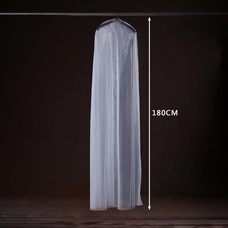 Transparent Soft Tulle Dust Cover For Home Clothes Wedding Dress Garment Bridal Gown Protector Mesh Yarn 160cm 180cm 200cm: B