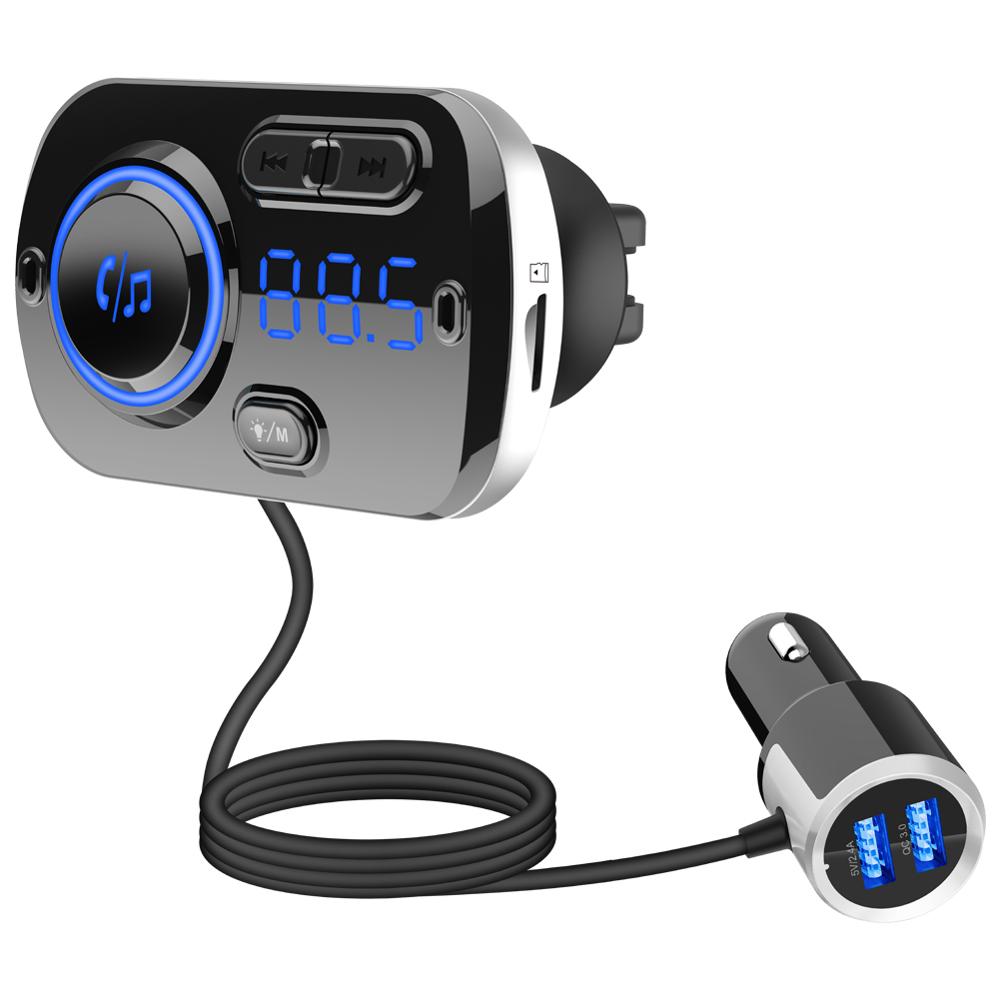 Car FM Transmitter Kit Handsfree Wireless Bluetooth 5.0 Car Kit LCD MP3 Player USB Fast Charge 3.0 Car Accessories FM Modulator