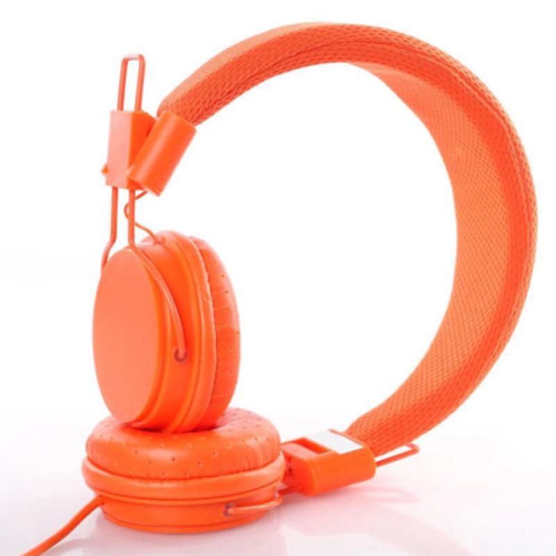 Ostart Foldable Kids Wired Headband Adjustable Earphone Headphones with Mic Stereo Bass gaming Music Calling Phone Call