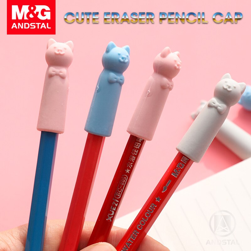 Juego de gomas de borrar 3 en 1 para lápices, Mini juego de gomas de borrar de goma, Kawaii, para la escuela, M & G, 12 Uds.
