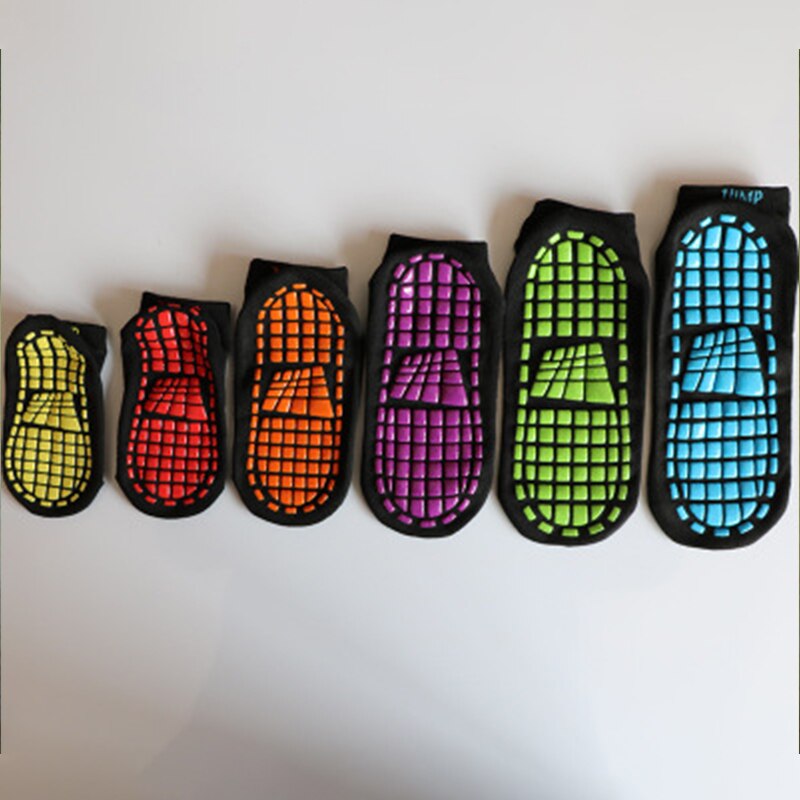 Chaussettes de Trampoline antidérapantes pour enfants, chaussettes en caoutchouc à pointe, confortables et respirantes pour Sports d&#39;intérieur pour adultes
