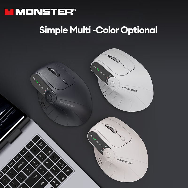 Choice Monster M2 PRO Dual Mode Rechargeable Wireless Gaming Mouse Lightweight & Comfortable Ergonomic Vertical Vertical Mouse