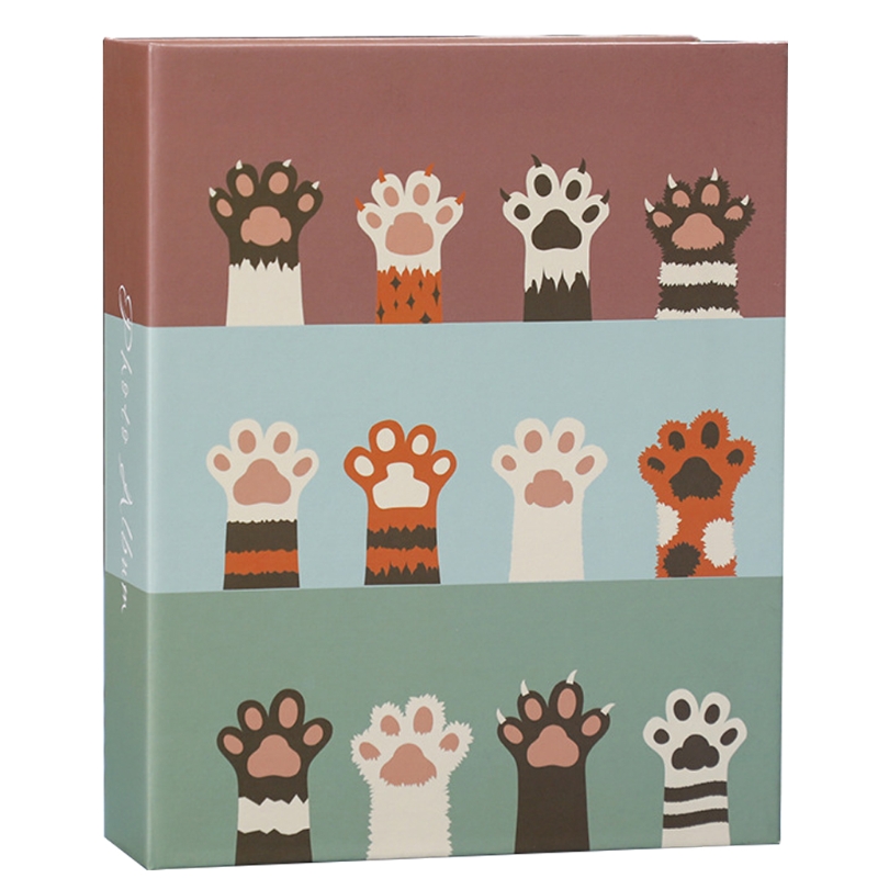 Cartoon Print 7" Photo Album 100 Photos Memory Books Horizontal and Vertical Portable Family Photo Scrapbook Album Home Retailsa