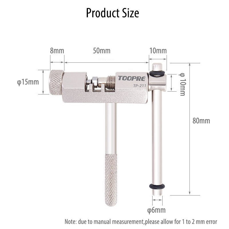 TOOPRE MTB Road Bike Chain Removal Tool Bicycle Chain Splitter Cutter Rivet Extractor Spare Pin and Chain Hook