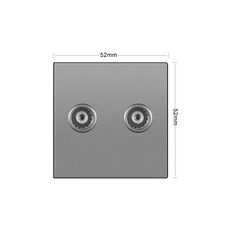 Novski wall mounted module DIY European standard gray crystal glass panel socket switch button function module combination