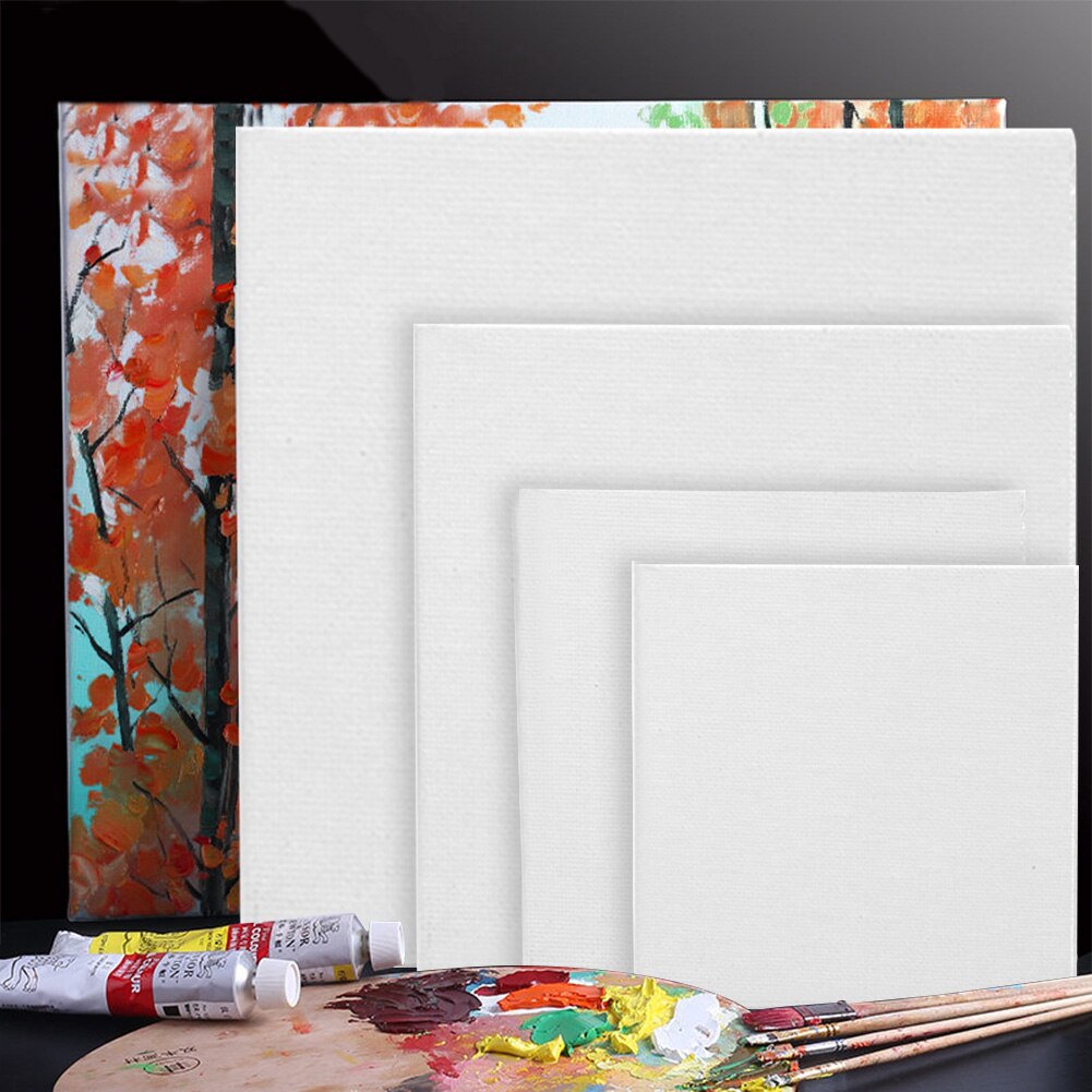 24 Stks/set Schilderen Canvas Blank Katoen Canvas Panelen Vierkante Gemonteerd Art Kunstenaar Boards Schilderen Tool Craft Rental &