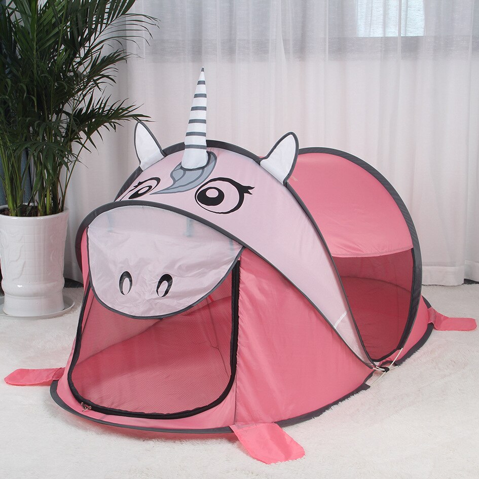 Tenda per bambini tenda Pop-Up dinosauro unicorno casa da gioco per bambini tenda anti-zanzara tenda da gioco per castello da interno ed esterno: Unicorn