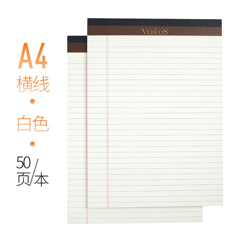 Book Kaisa Vitas writepads American Laptop A4 Writing Pads Tearable Grid Noteboy Notebook Vertical: A4 White Horizontal Line 2 Books