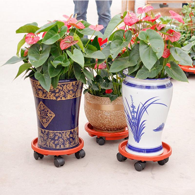 1Pcs Portable Removable Flower Pot Stands Plant Pallet Multi-Purpos non-slip Flower Pots Base Moving Tray For Plant