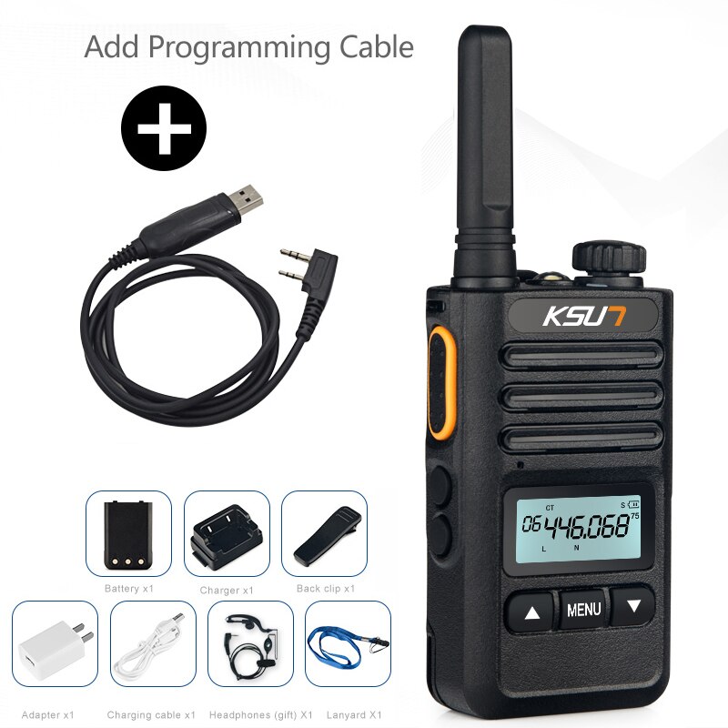 KSUN – Mini walkie-talkie portable, Radio amateur bidirectionnelle, émetteur-récepteur hf, Station de communication uhf: X30-XKB Add Cable