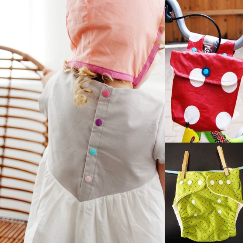 50Sets Plastic Snaps Button Fasteners T5 Bag Folder Dark Buckle Button Resin Garment Accessories For Clothes Scrapbooking