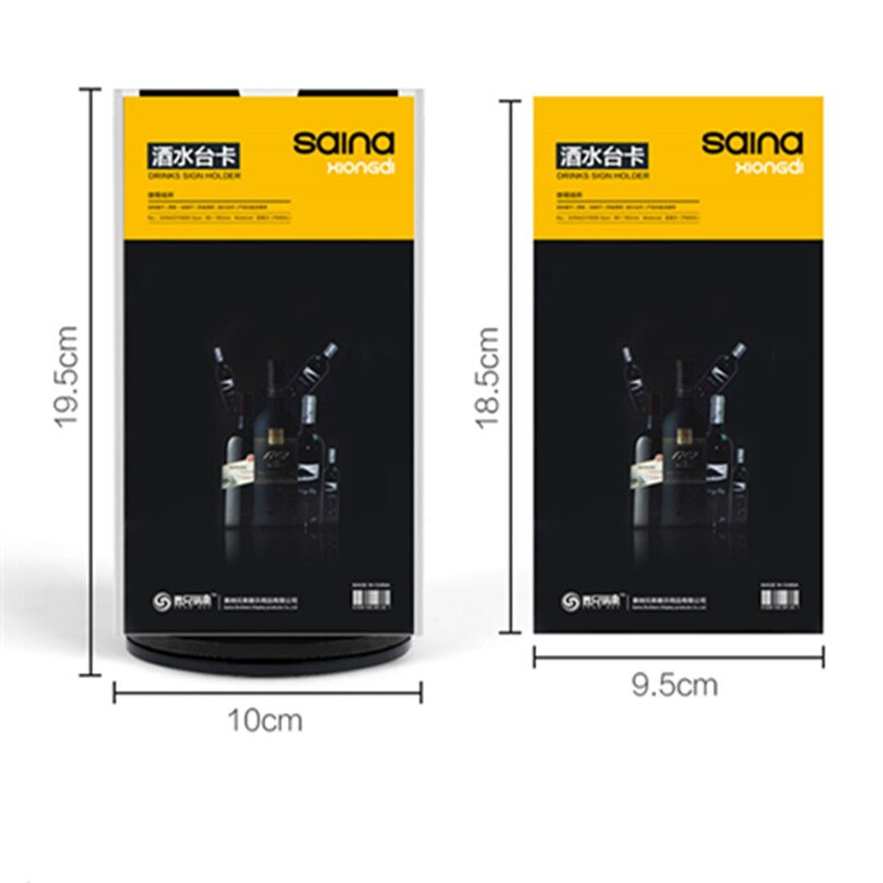 360 Degrees Rotating Three Sides Plastic Acrylic Table Menu Paper Card Sign Holder Display Stands In Advertising Frame