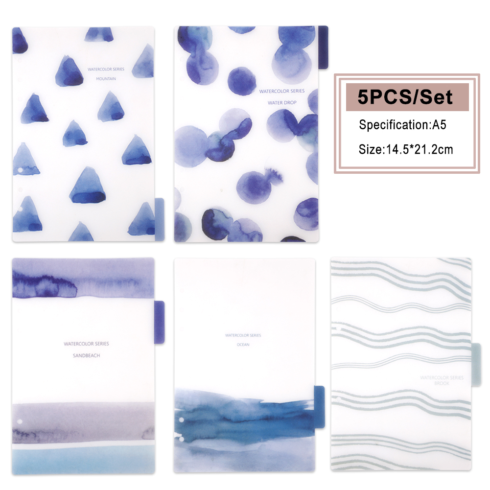 5 stücke Farbige Notizbuch Index Seite Spirale Tagebuch Planer Papier Hinweis Buch Kategorie Seiten Tagebuch Notizbuch Täglich Memos Schreibwaren: Blau