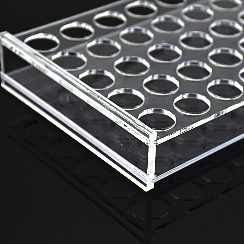 Plexiglass Rack For Chromatography Vial 20 40 60 ml Plexiglass Stand Place 50 Vials Analytical Sample Bottle Holder Diam. 28.5m