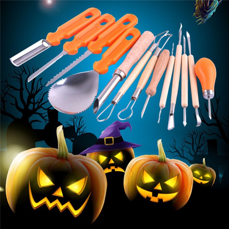 Outils professionnels de sculpture citrouille, noël Halloween décoration légère citrouille couteau de cuisine, bricolage, ensemble d'outils de sculpture