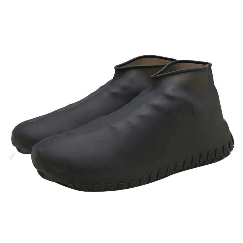 Skoovertræk vandtæt genanvendelige regnskoovertræk gummi glidebestandigt regnstøvle oversko mænd kvinder sko tilbehør: B / Xl