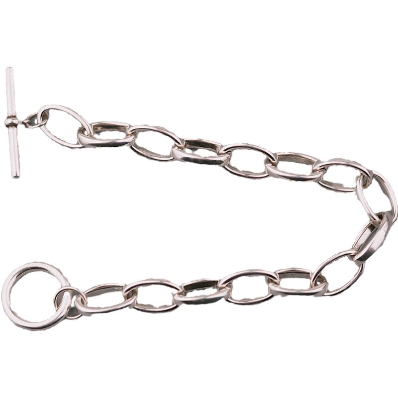 Foxanry 925 Sterling Zilveren Dikke Ketting Brcacelet Voor Vrouwen Mode Eenvoudige Gesp Thai Zilveren Armband Partij Sieraden